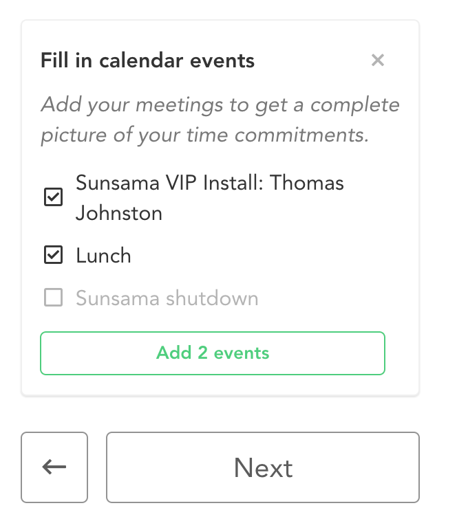 Pick events manually